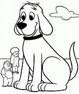 Clipart Dog Big Coloring Pages Clifford Red Colouring Clip Kids Library Sun Printable sketch template