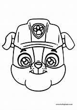 Paw Patrol Rubble Masken Youngandtae Wecoloringpage Olphreunion sketch template