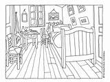 Gogh Colorir Quarto Chambre Vincent Imagui Buildings Cuadros Arles Habitación Geografia Habitacion Pinturasdoauwe Semente Educación Plástica Ot7 Albumdecoloriages Ru Artes sketch template