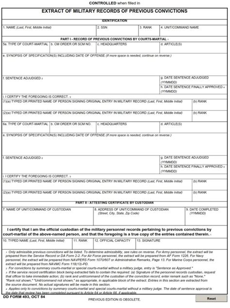 dd form  extract  military records  previous convictions dd forms