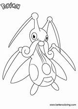 Kricketune Pokemon Coloring Pages Printable Kids sketch template
