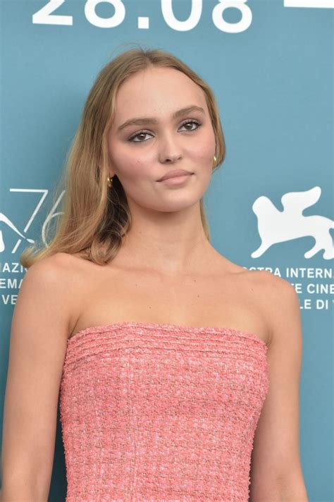 Lily Rose Depp In A Pink Dress At The Venice Film Festival