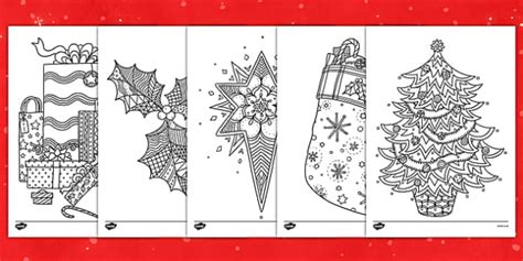 christmas mindfulness colouring pack resources twinkl