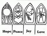 Advent Coloring Pages Clipart Wreath Hope Peace Christmas Candles Joy Clip Printable Candy Drawing Kids December Crafts Pageant Religious Bible sketch template