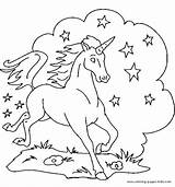 Coloring Unicorn Pegasus Pages Printable Color Stars Kids Sheets Medieval Fantasy Colouring Wings Unicorns Print Drawings Unicornio Found sketch template