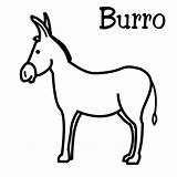 Burros Colorear Burro Burritos Imagui Hace sketch template