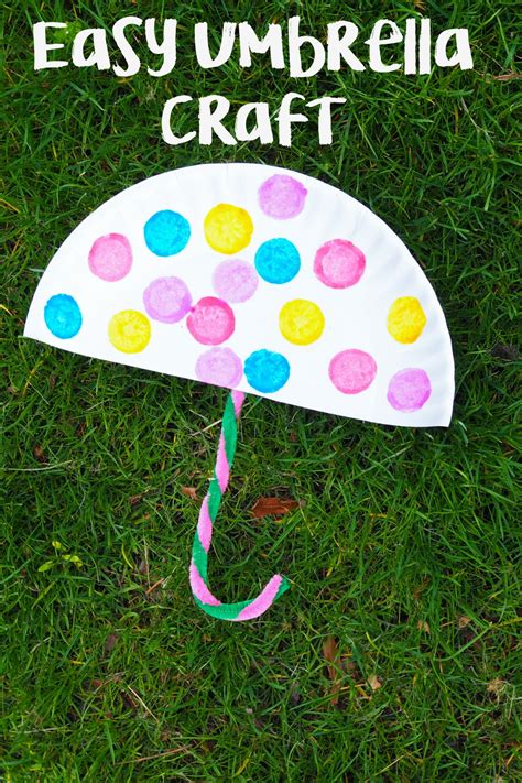 rainy day paper plate umbrella craft  chirping moms