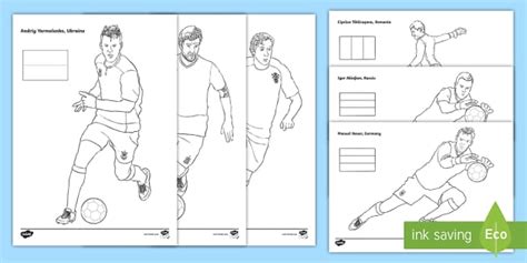 international footballers colouring pages teacher