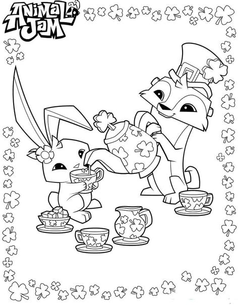 printable animal jam coloring pages