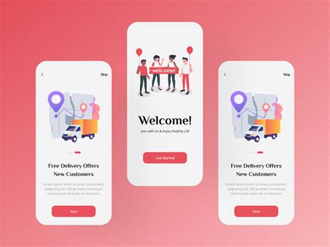 juice mobile app ui kit design splash  screen uplabs