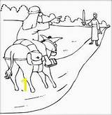 Coloring Donkey Balaam Divyajanani sketch template