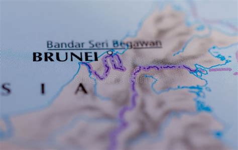 brunei  map stock photo image  harbour peace close