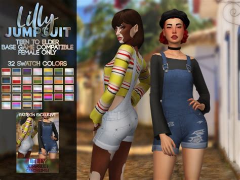 lilly jumpsuit at candy sims 4 sims 4 updates