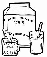 Coloring Pages Food Milk Drinks Kids Drink Printable Color Carton Jug Book Sheets Colouring Cute Cocoa Sheet Print Nature Healthy sketch template