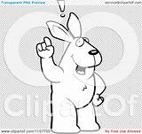 Rabbit Idea Cartoon Clipart Upright Standing Big Outlined Coloring Vector Cory Thoman Transparent Illustration Background Clipartof sketch template