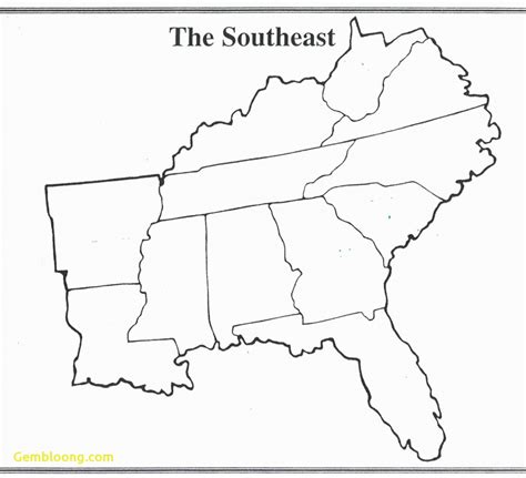 printable map  southeast  printable maps