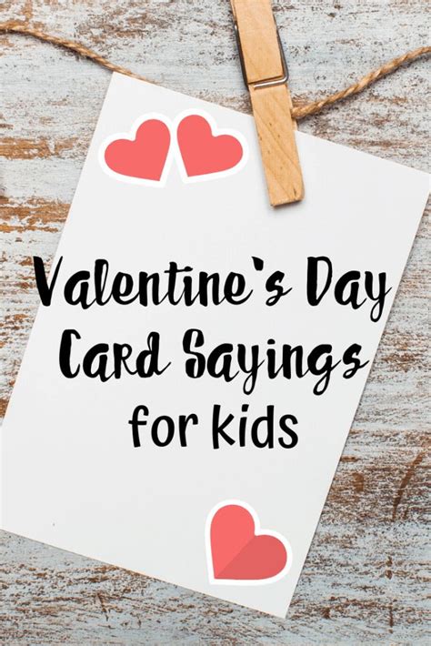 valentines day card sayings  kids valentines sayings  kids