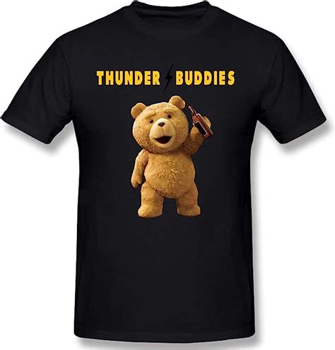 Hangren Thunder Buddies For Life Mens Comfortable T Shirt Black