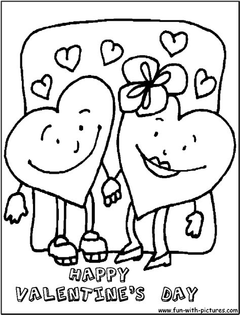 happy valentine day coloring page