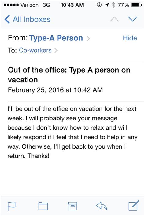If Out Of Office Replies Were Honest The Huffington Post