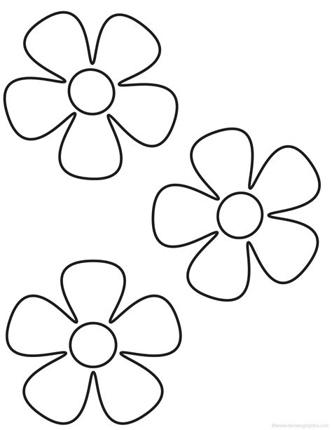 easy flower coloring pages coloring home