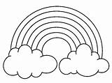 Rainbow Clouds Rainbows Without Clipart Clip Coloring Wikiclipart sketch template