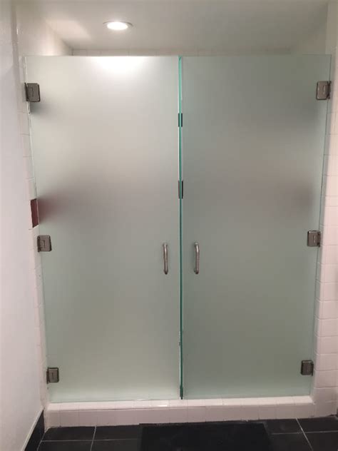 frosted glass shower enclosure patriot glass  mirror