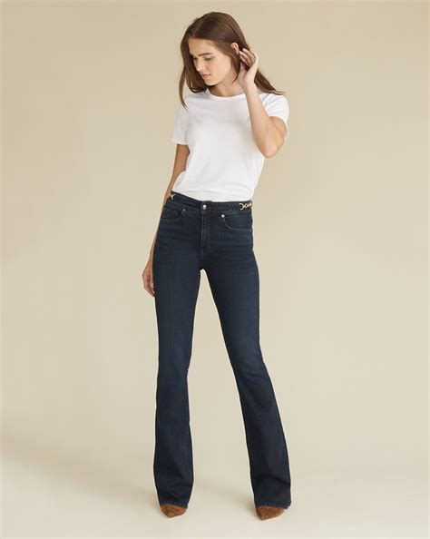 Veronica Beard Beverly High Rise Skinny Flare Chain Jean Shopstyle