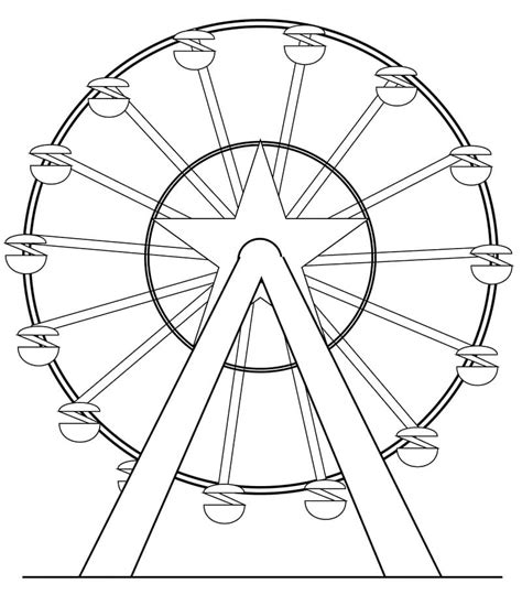 circus ferris wheel coloring page  printable coloring pages  kids