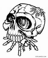 Skulls Totenkopf Lobanje Colouring Spiders Bojanke Nazad Cool2bkids sketch template