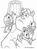 Coloring Inc Pages Monsters Boo Mike Sulley Monster Printable Colouring Book Kids Color Print Books Disney Printables Coloriage Cartoon Popular sketch template