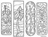 Bookmarks Coloring Bookmark Printable Color sketch template