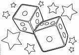 Dice Coloring Pages sketch template