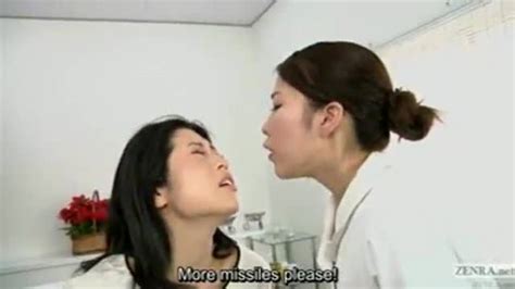 Japanese Lesbian Erotic Spitting Massage Clinic Subtitled