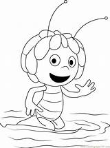 Coloring Maya Bee Say Hi Pages Cartoon Coloringpages101 Kids sketch template