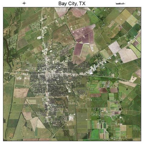 aerial photography map  bay city tx texas