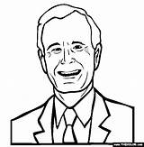 Bush George Coloring Hw Presidents Clipart Pages Drawings President Clipground Pencil 3d Thecolor sketch template
