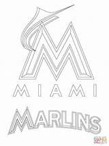 Logo Marlins Coloring Pages Mlb Miami Drawing Clipart Line Drawings Main Paintingvalley Collection sketch template