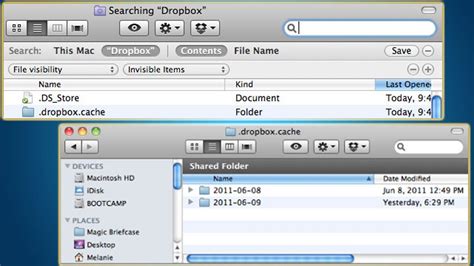 disk space  deleting files   hidden dropbox cache folder