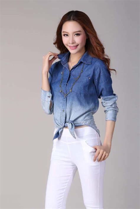 stylish ladies jeans top design images sheideas