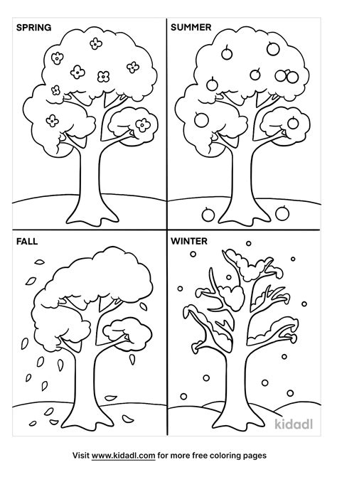 seasons coloring pages coloring pages kidadl