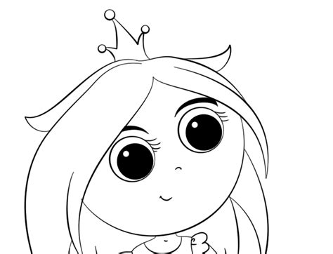 kawaii princess coloring page cute princess belle coloring pages