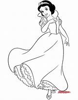 Snow Coloring Pages Princess Disneyclips Posing sketch template
