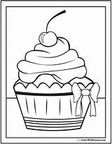 Cupcake Coloring Cherry Bow Pages Color Cupcakes Pdf Some Colorwithfuzzy Kids sketch template