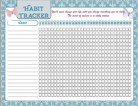 printable motivational posters habit tracker resolution trackers