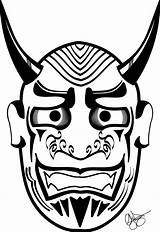 Mask Oni Noh Japanese Demon Masks Drawing Face Samurai Getdrawings Vector Deviantart Tattoo Choose Board sketch template