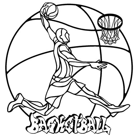 basketball mandala mandalas kids coloring pages