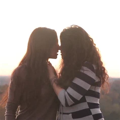 Lesbian Couple Kiss  Find And Share On Giphy