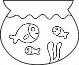 Fish Template Bowl Clipart Library Coloring Pet sketch template