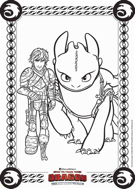train  dragon  hidden world coloring pages   train